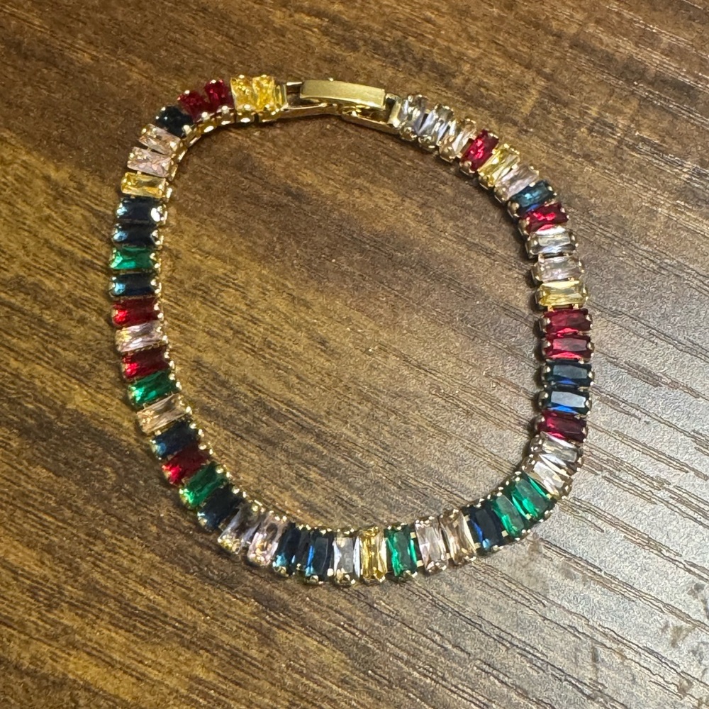 Elegant Multicolor Gemstone Bracelet
